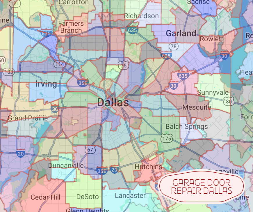Dallas-Texas-map